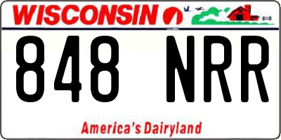 WI license plate 848NRR