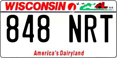 WI license plate 848NRT