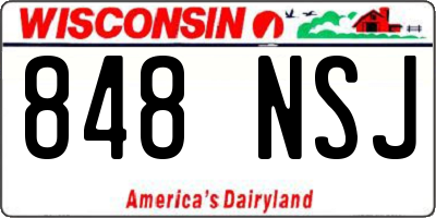 WI license plate 848NSJ