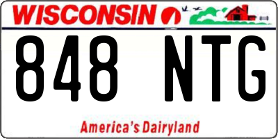 WI license plate 848NTG
