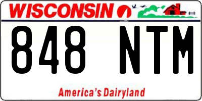 WI license plate 848NTM