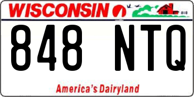 WI license plate 848NTQ