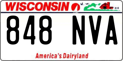 WI license plate 848NVA