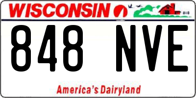 WI license plate 848NVE
