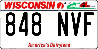 WI license plate 848NVF