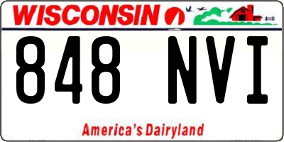 WI license plate 848NVI