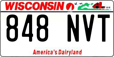 WI license plate 848NVT