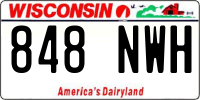 WI license plate 848NWH