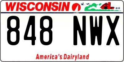 WI license plate 848NWX