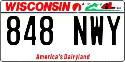 WI license plate 848NWY