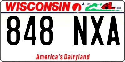 WI license plate 848NXA