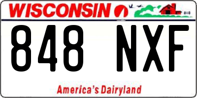 WI license plate 848NXF