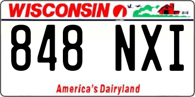 WI license plate 848NXI
