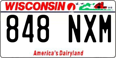 WI license plate 848NXM