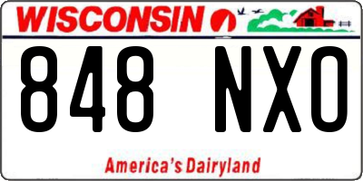 WI license plate 848NXO