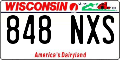 WI license plate 848NXS