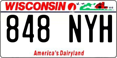 WI license plate 848NYH