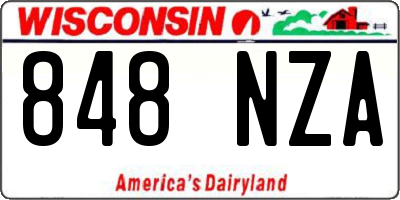WI license plate 848NZA