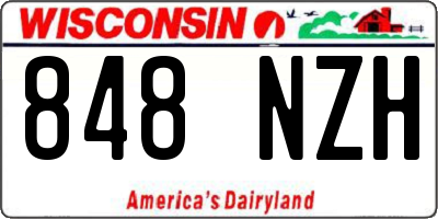 WI license plate 848NZH