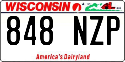 WI license plate 848NZP