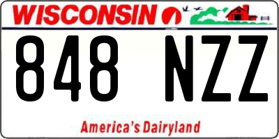 WI license plate 848NZZ