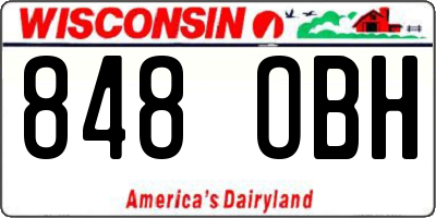 WI license plate 848OBH