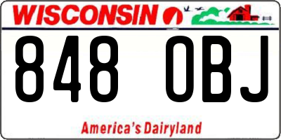 WI license plate 848OBJ