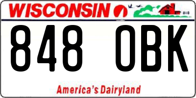 WI license plate 848OBK