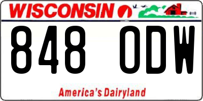 WI license plate 848ODW