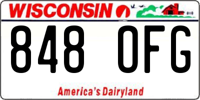 WI license plate 848OFG