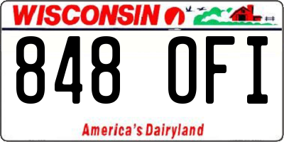WI license plate 848OFI