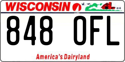 WI license plate 848OFL
