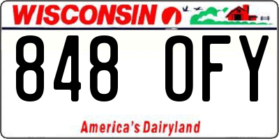 WI license plate 848OFY