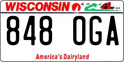 WI license plate 848OGA