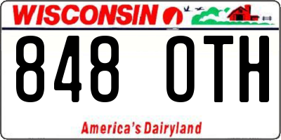WI license plate 848OTH