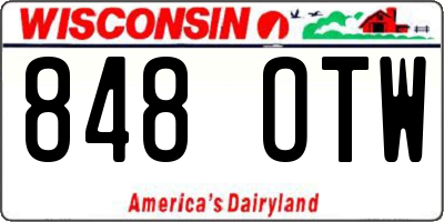 WI license plate 848OTW