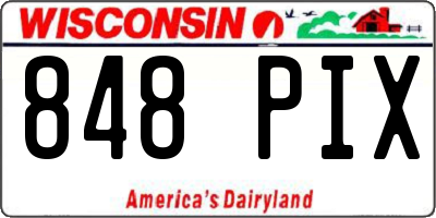WI license plate 848PIX