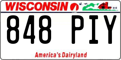 WI license plate 848PIY