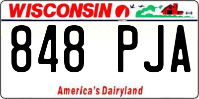 WI license plate 848PJA