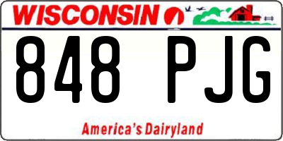 WI license plate 848PJG