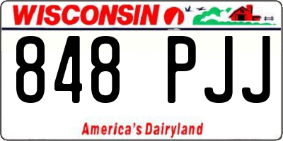 WI license plate 848PJJ