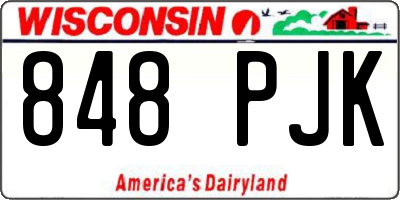 WI license plate 848PJK