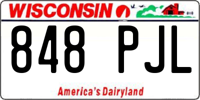 WI license plate 848PJL