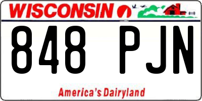 WI license plate 848PJN
