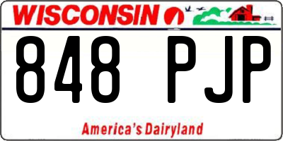 WI license plate 848PJP