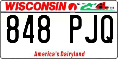 WI license plate 848PJQ