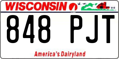 WI license plate 848PJT