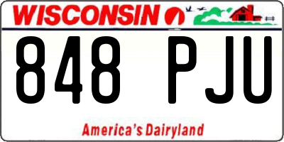 WI license plate 848PJU