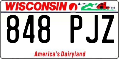 WI license plate 848PJZ