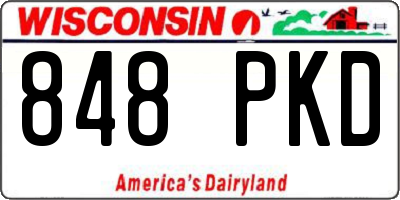 WI license plate 848PKD
